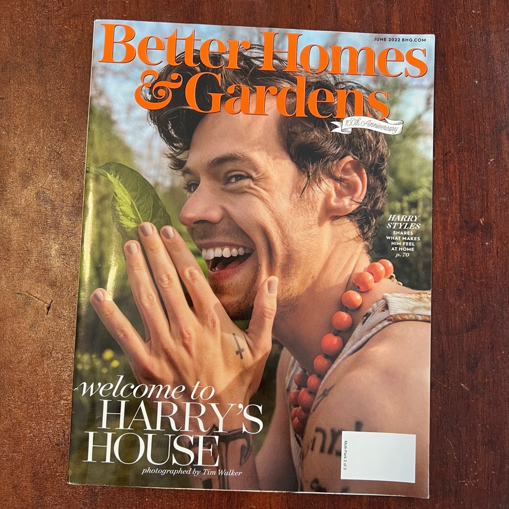 ✨ Better Homes and Gardens Harry Styles June 2022 Issue